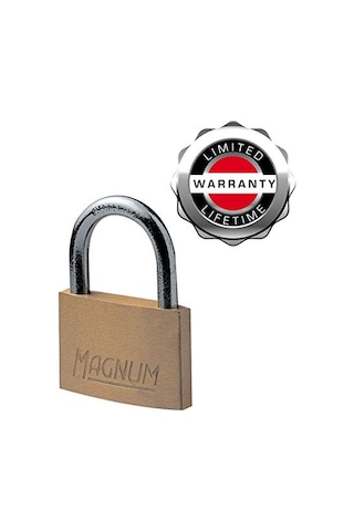 Master Lock Cad40t 2 Adet Masif Pirinçten Yapılmış Anahtarlı Büyük Asma Kilit Paketi, Altın Rengi, 5,4 X 4 X 1 Cm