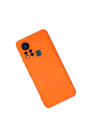 Newface İnfinix Hot 11s Kılıf Nano İçi Kadife Silikon Semeglbl - 77 - Turuncu