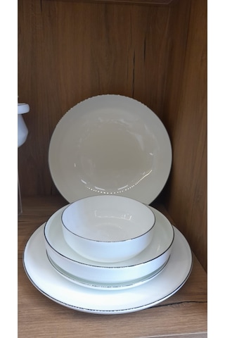 Evaliza Hanedan Shiny Platin 60 Parça 12 Kişilik Yemek Takımı