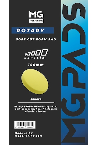 Mg Pads Rotary Hare/hologram Giderici Cila Süngeri Sarı -180 Mm