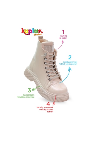 Kaptan Junior Kız Çocuk Botu Poyk 560 Krem