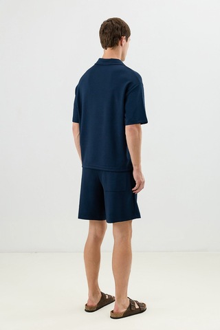 Antioch Polo Yaka Basic T-shirt Lacivert