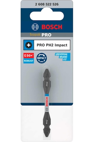 Bosch Pro Impact İki Başlı Ph2 65 Mm Yıldız Bits Uç 2608522526