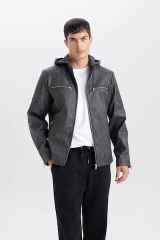 DeFacto Slim Fit Suni Deri Mont Dar Kesim Kapüşonlu Fermuarlı R2523AZ25SPAR110