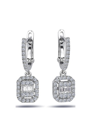 Lova 0,44 Karat Baget Pırlanta Küpe - 3030046