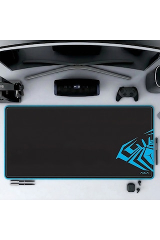 Aula Mp-xl 90x40cm Kaymaz Tabanlı Gaming Oyuncu Mousepad Siyah