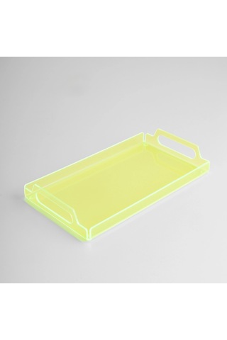 Vasa Neon Pleksi Tepsi Yeşil 35x20 Cm Çok Renkli