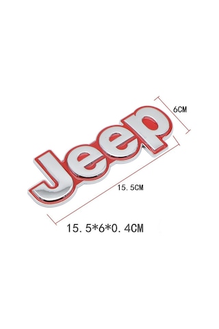 Jeep Bagaj / Kaput Yazı Logo Siyah Kırmızı Gölgeli Metal Hood Tru