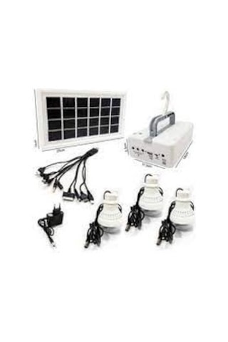 Gold Htc El Feneri Şarjlı 1w+46 Led Projektör Güneş Panelli Beyaz