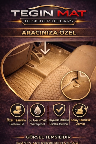 Volkswagen T6 2015-2019 1.4/1.6 Dizel Bej 3d Havuzlu Paspas
