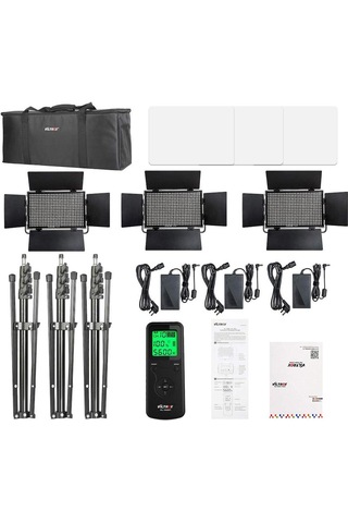 Viltrox VL-40T Renk Ayarlı Profesyonel LED Işık 3'lü Set