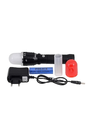 Police Ps-22 Cree Led + Zoom + Mıknatıslı Şarjlı El Feneri Siyah