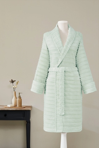 Sadem Organik Linden Şal Yaka Bornoz Mint