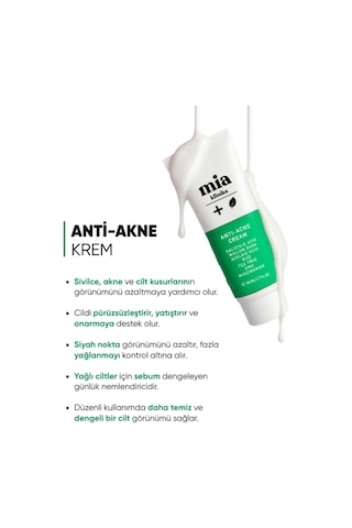 Mia Klinika Akneli Sivilceli ve Yağlı Ciltler İçin Bariyer Güçlendirici Nemlendirici Krem 50 ML