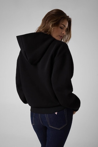 Guess Hooded Baskılı Siyah Kadın Sweatshirt W6bq18k6664-jblk