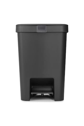 Brabantıa Stepup Koyu Gri Plastik Pedallı Çöp Kutusu 25lt Siyah