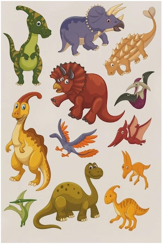 Sticker Kitabım Dinozorlar 60 Renkli Ve Eğitici Çıkartma İle Öğretici Etkinlik Kitabı