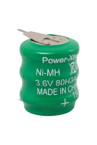 Power-xtra 3s1p - 3.6v 80 Mah Ni-mh Şarjlı Buton Pil - 2 Pinli