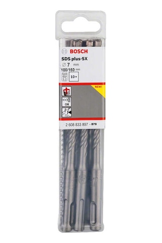 Bosch SDS-Plus 5X Kırıcı Delici Matkap Ucu 7x160 mm 10'lu Paket - 2608833897