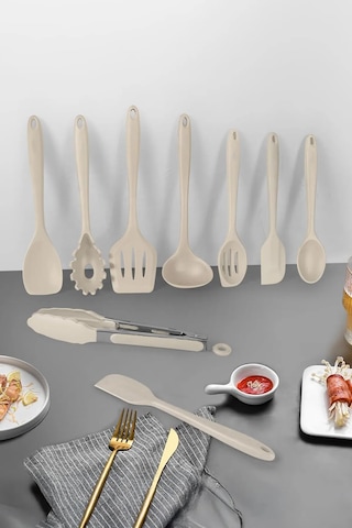 Salvatore 10 Parça Spatula Set Vanilya