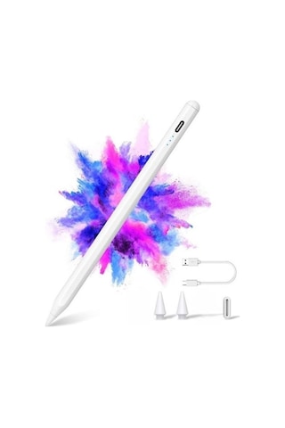 Şarjlı Dokunmatik Kalem İos Android Windows Uyumlu Tablet Telefon İpad Yazı Çizim Kalemi Çift Tıklı