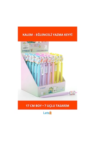 Unicorn Figürlü Renkli Eğlenceli Uçlu Kalem 17 Cm