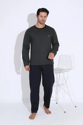 Uzun Kollu Erkek Pijama Takımı Desen8