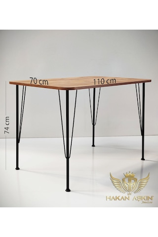 By Hakan Aşkın Metal Ayaklı 70x110 Cm Eclipse 2024 Mutfak - Balkon - Çalışma Masası Eclipse Atlantik Çam