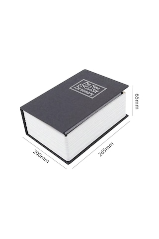 Ayt Sunup Sn- 26088 Kitap Görünümlü Metal Kasa Kumbara Tipi 265x200x65mm Giz Li Saklama Kasası