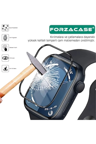 Forzacase Apple Uyumlu Watch  Ultra 3 49mm İle   Tam Kaplayan Temperli Cam Ekran Koruyucu - Fc887