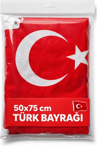 50x75 Cm Alpaka Kumaş Türk Bayrağı Dikişli Kenar, Balkon Ve Dış Mekan Kullanıma Uygun Tek Ebat