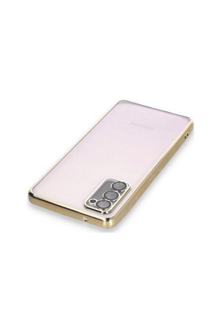 Tedar Samsung Galaxy Uyumlu S20 Fe Kılıf Razer Lensli Silikon - Gold Najmaddin standart