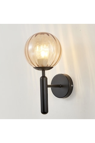 Yuvarlak Cam Led Duvar Işığı For 5w White Light Diğer Siyah Altın