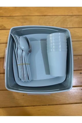 Sermer Pazarlama 32 Parça Piknik Seti Yeşil