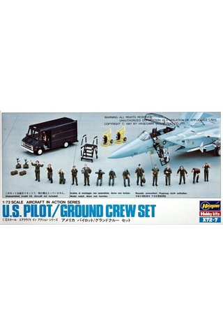 Hasegawa X72-7 35007 1/72 Ölçek, Us Pilot Ve Yer Ekibi Figürleri, Plastik Model Kiti-27624