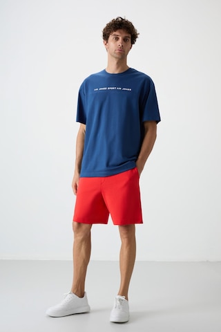 Air Jones Tommy Life Fiesta Pamuklu Kalın Yumuşak Dokulu Comfort Fit Basic Erkek Şort - 81274 Kırmızı