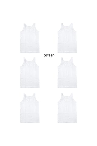 Ceysan 6'lı Paket %100 Pamuklu Erkek Çocuk Atlet 001