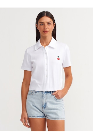 Dilvin Klasik Denim Mom Şort 101a71507 Açık Mavi