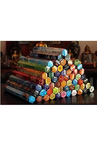 120 Adet 6 Paket Karma Tütsü Ve Kayığı, Çubuk Seti Ve Ahşap Tutucu Abundance Prosperity 45374619