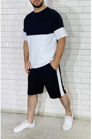 Krishtafovich Erkek Yazlık Ev Eşofman Takımı Tişört Ve Şort İle 209140318 Siyah