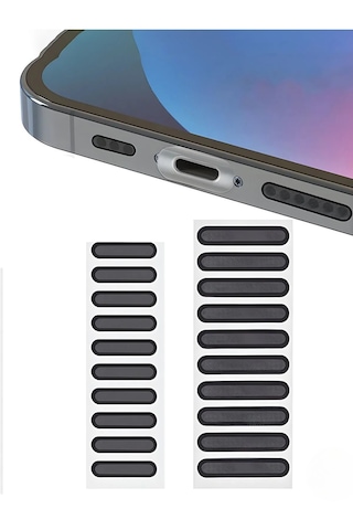 20 Adet Cep Telefonu Hoparlör Toz Koruyucu Sticker Seti Apple Uyumlu Hoparlör Koruyucu Adet-20 Adet