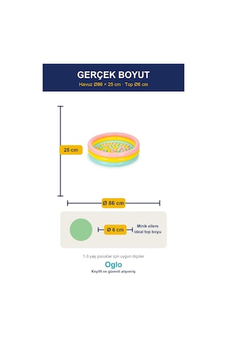 Şişme Oyun Havuzu 100 Top Dahil Çocuk Top Havuzu, Yumuşak Renkli Toplu Bahçe Deniz Oyun Havuzu 1+ Yaş