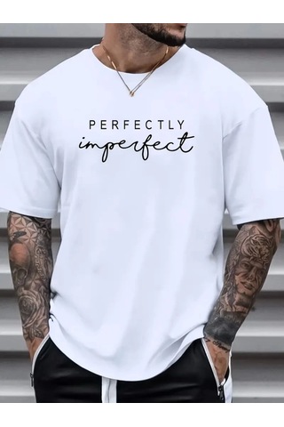 Veraura Lifestyle Erkekler Için Perfectly Günlük Tişört - Beyaz