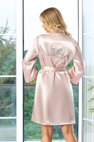 Faal 5905 Kadın Saten Bride Sabahlık-pembe Pembe