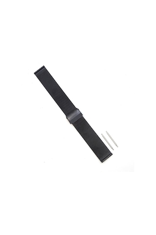 Hasır Kol Saat Kordonu Siyah Ince Çelik 20 Mm ( Ø 1,5)