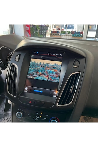 For-x Ford Focus 3-4 Tesla 2012-2018 -9.7'' Qled Android Gerçek 4+64 Gb / 4 Çekirdek 1.6ghz / Wıfı 5.0ghz / Bt 5.4-kablosuz Carplay-ahd Hd Geri Görüş Kamera 9"