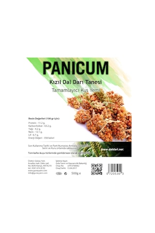 Kızıl Dal Darı Tanesi̇ 500 Gr Pani̇cum