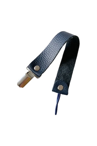 Jusso Deri Korumalı Metal Klipsli Emzik Askısı Lacivert