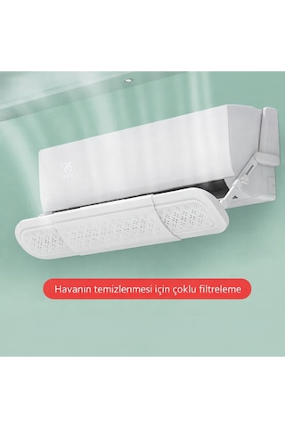 Evrensel Ayarlanabilir Delikli Hava Yönlendirici Klima Aparatı Metal Tokalı Split Tipi Sperlik Greatech
