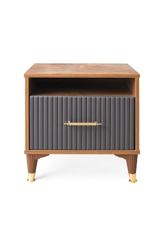 Asos Mdf Komodin Antrasit - Ceviz